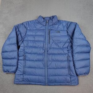 North Face Jacket Mens 2XL Blue Packable Puffer Goose Down Insulated Winter Coat